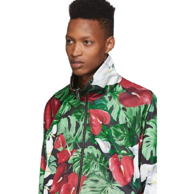 Shop Dolce & Gabbana Dolce And Gabbana Multicolor Anthurium Print Track Jacket In Hngg8 Anthu