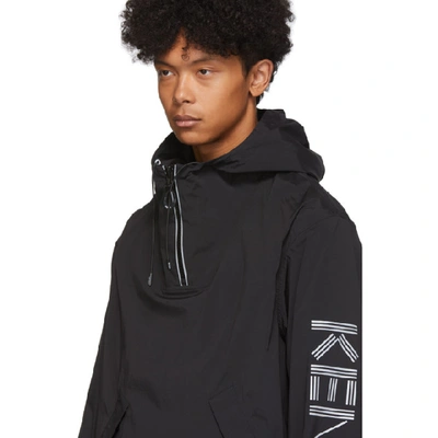 Shop Kenzo Black Anorak Jacket In 99 Black