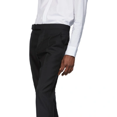 Shop Maison Margiela Black Canvas Trousers In 900 Black