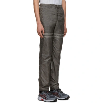 Shop Kanghyuk Grey Readymade Airbag Oil Washed Trousers