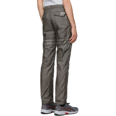 Shop Kanghyuk Grey Readymade Airbag Oil Washed Trousers