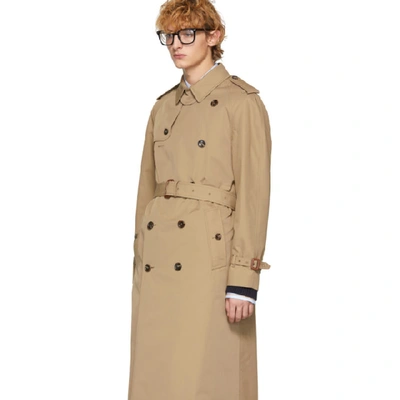 Shop Gucci Beige 'chateau Marmont' Trench Coat In 9136alluviu