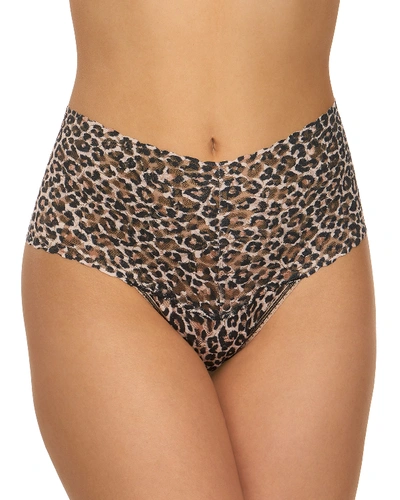 Shop Hanky Panky Leopard-pattern Lace Retro Thong