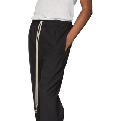 Shop Rick Owens Black Drawstring Astaires Cropped Trousers In 09 Black