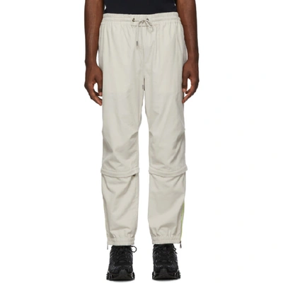 Shop Moncler Off-white Corduroy Sport Trousers In 220 Ivory