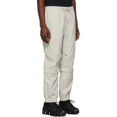 Shop Moncler Off-white Corduroy Sport Trousers In 220 Ivory