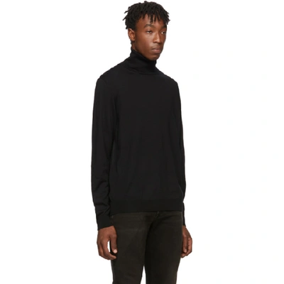 Shop Balenciaga Black And Red Fine Wool Turtleneck In 1074 Blkred