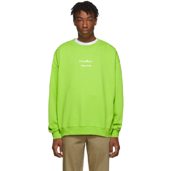 acne studios green sweatshirt
