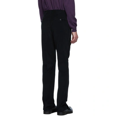 Shop Lanvin Navy Straight Trousers In 291 Midnite