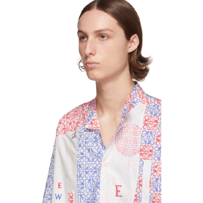 Shop Loewe White Asymmetric Anagram Shirt In 9990 Multic