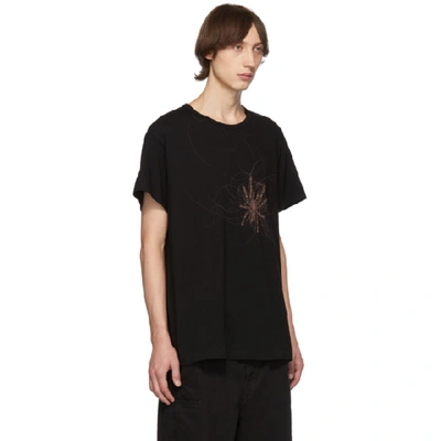 Shop Yohji Yamamoto Black Spider T-shirt