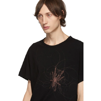 Shop Yohji Yamamoto Black Spider T-shirt