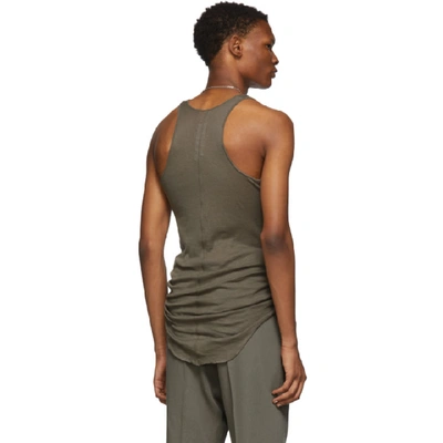 Shop Rick Owens Taupe Basic Rib Tank Top In 34 Dust