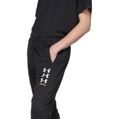 Shop Palm Angels Black Under Armour Edition Loose Jogging Lounge Pants In 1001 Blkwht