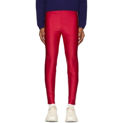 Shop Gucci Red Logo Band Lounge Pants In 6212 Red