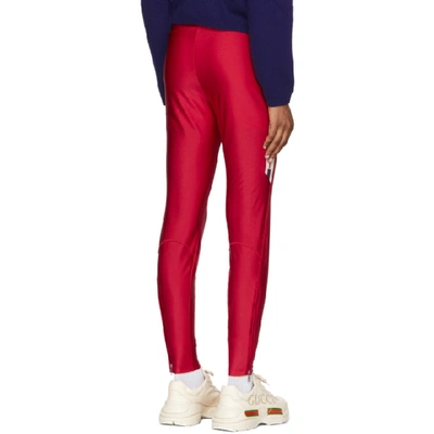 Shop Gucci Red Logo Band Lounge Pants In 6212 Red