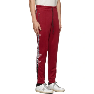 Shop Amiri Red Souvenirs Lounge Pants In Scarlet