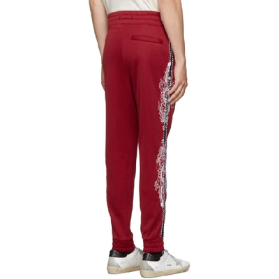 Shop Amiri Red Souvenirs Lounge Pants In Scarlet