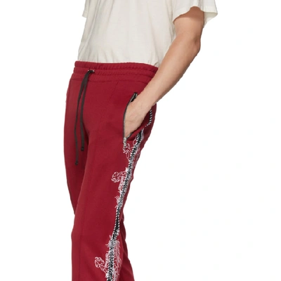 Shop Amiri Red Souvenirs Lounge Pants In Scarlet