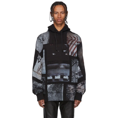 Shop Alyx 1017  9sm Black All Over Print Hoodie In Blk0001