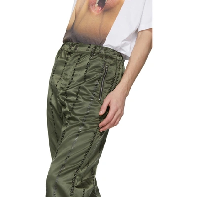 Shop Enfants Riches Deprimes Green Logo Track Pants