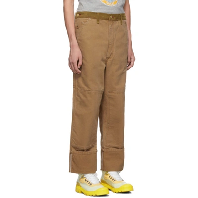 Shop Junya Watanabe Brown Carhartt Edition Customized Canvas Trousers In 1 Brown