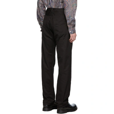 Shop Junya Watanabe Black Straight-leg Trousers In 1 Black