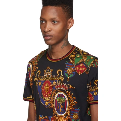 Shop Dolce & Gabbana Dolce And Gabbana Black Stemmi 3 Printed T-shirt In Hn09b Stem3