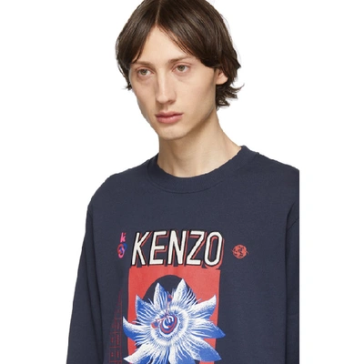 Shop Kenzo Navy Rice Bags Sweatshirt In 78 Ink