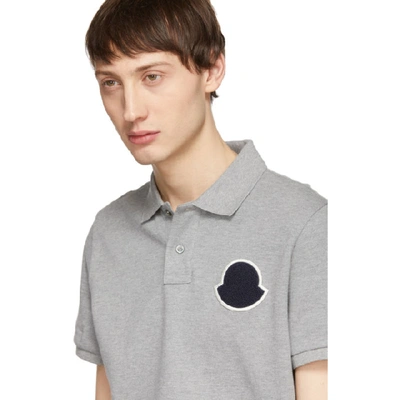 Shop Moncler Grey Maglia Boxer Polo In 984.grey