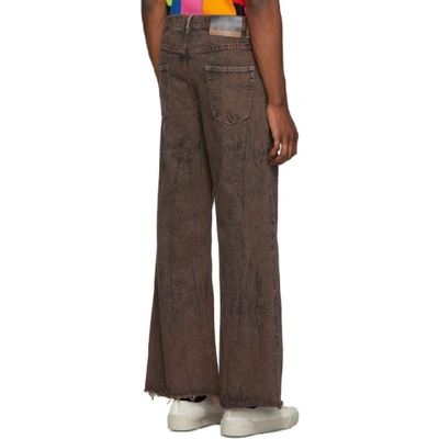 Shop Marni Brown Over-dyed Bleached Jeans In 00m71 Brown