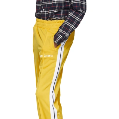 Shop Palm Angels Yellow Classic Track Pants In 6001 Ylwht