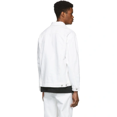 Shop Adaptation White Denim Jacket In Flat White