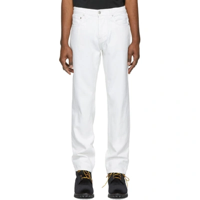 Shop Adaptation White Straight Jeans In Flat White