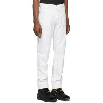 Shop Adaptation White Straight Jeans In Flat White
