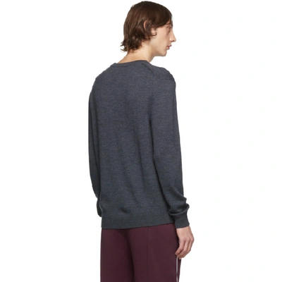 Shop Kenzo Grey Wool  Paris Sweater In 98 Anthraci