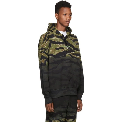 Shop Diesel Green Camo S-alby-tigercam Hoodie In 51f Green