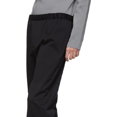 Shop Jil Sander Black Flat Front Trousers In 402 - Blna