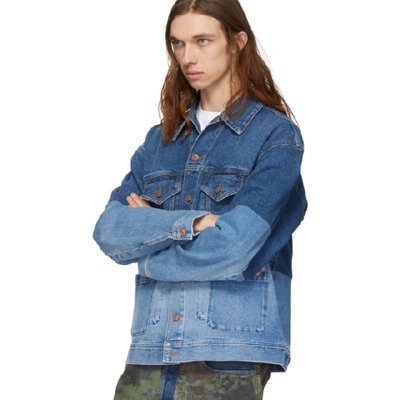 Shop Diesel Blue Denim D-puf Jacket In 01 Blue