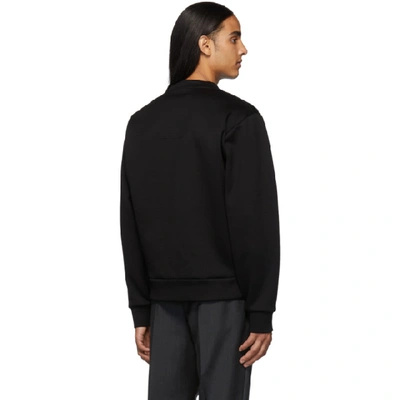 Shop Prada Black Nylon Knit Sweatshirt In Black/black