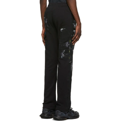 Shop Off-white Black Hybrid Carpenter Trousers In Paint Fus