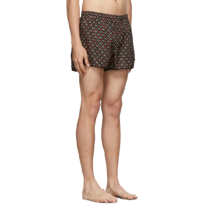 Shop Gucci Black Gg Stars Swim Shorts In 1410 Black