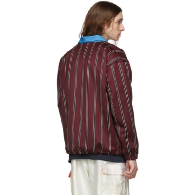 Shop Landlord Burgundy School Uniform Coaches Jacket In Black Red