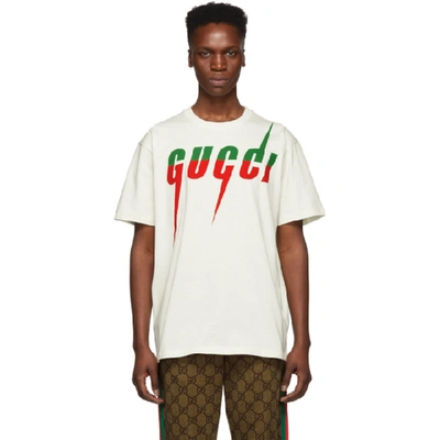 Gucci Oversize Logo Cotton Jersey T-shirt In White | ModeSens