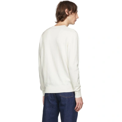 Shop Apc A.p.c. Off-white Eponyme Sweater In Ecru