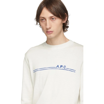 Shop Apc A.p.c. Off-white Eponyme Sweater In Ecru