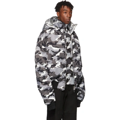 Shop Juun.j Reversible Black And Silver Winter Jacket In 5 Black