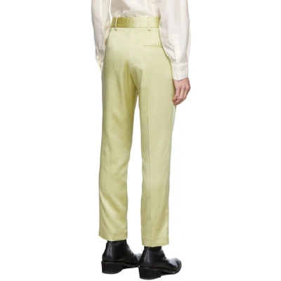 Shop Haider Ackermann Yellow Classic Trousers In Kuiper Yell