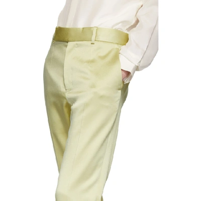 Shop Haider Ackermann Yellow Classic Trousers In Kuiper Yell