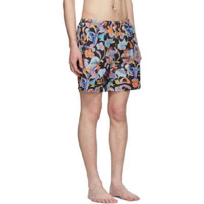 Shop Prada Multicolor Abstract Swim Shorts